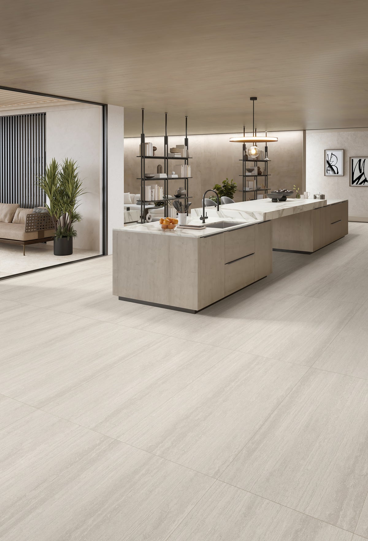 TRAVERTINE VEINCUT Glazed Porcelain Tile